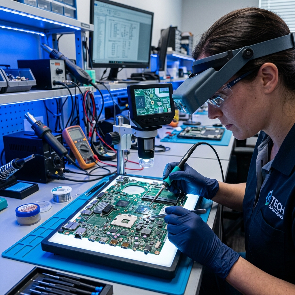 Técnico TechPront realizando manutenção
